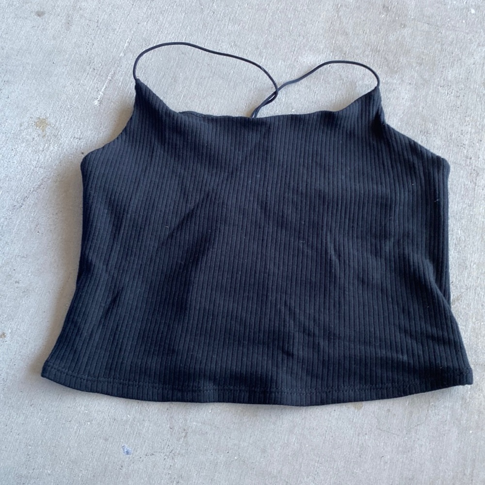 Small opened back crop top